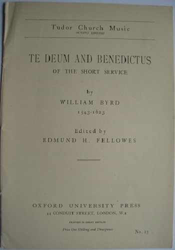 Imagen de archivo de Te Deum and Benedictus (From Short Service) a la venta por Blackwell's