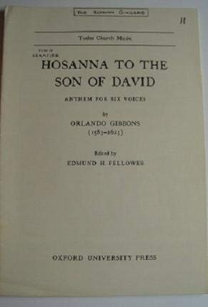 Imagen de archivo de Hosanna to the Son of David a la venta por Blackwell's