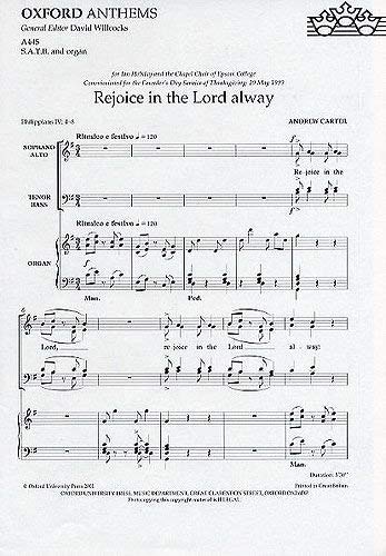 Imagen de archivo de Rejoice in the Lord Alway a la venta por Blackwell's