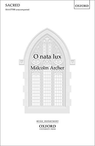 Imagen de archivo de O nata lux a la venta por Revaluation Books