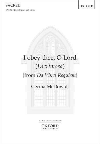 Stock image for I Obey Thee, O Lord (Lacrimosa) for sale by Blackwell's