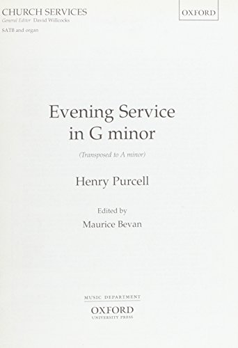 Beispielbild fr Evening Service in G Minor zum Verkauf von Blackwell's