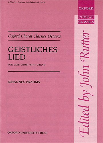 Stock image for Geistliches Lied (Sacred Song), Op. 30 for sale by Blackwell's