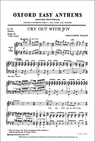 Beispielbild fr Cry out with joy Format: SheetMusic zum Verkauf von INDOO
