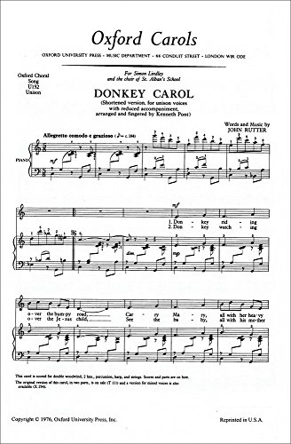 Stock image for Donkey Carol Format: SheetMusic for sale by INDOO