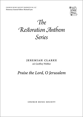 9780193950252: Praise the Lord, O Jerusalem (Church Music Society publications)