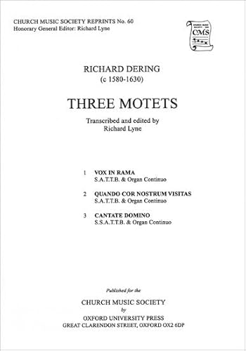 Beispielbild fr Three Motets (Church Music Society) zum Verkauf von Revaluation Books