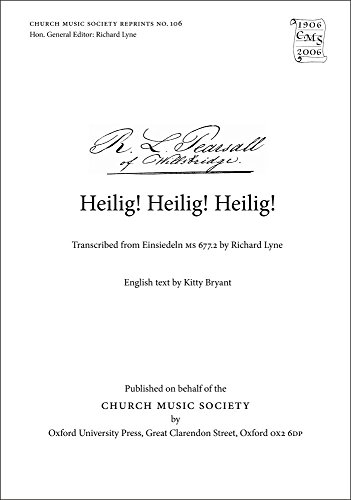Beispielbild fr Heilig, Heilig (Church Music Society Publications) zum Verkauf von Revaluation Books