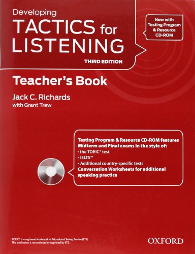 Imagen de archivo de TACTICS FOR LISTENING TEACHER'S RESOURCE 2. PACK 3RD EDITION a la venta por Zilis Select Books