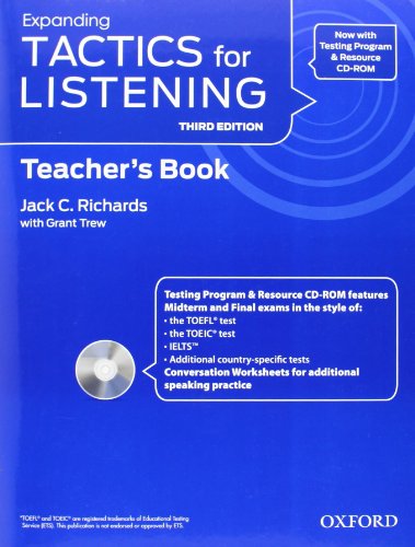 Imagen de archivo de TACTICS FOR LISTENING TEACHER'S RESOURCE 3. PACK 3RD EDITION a la venta por Zilis Select Books