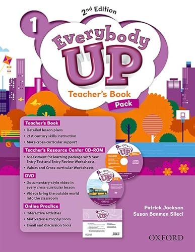 Beispielbild fr Everybody Up 1. Teacher's Book Pack with DVD, Online Practice and Teacher's Resource Center CD-ROM (Everybody Up 2nd Edition) zum Verkauf von medimops