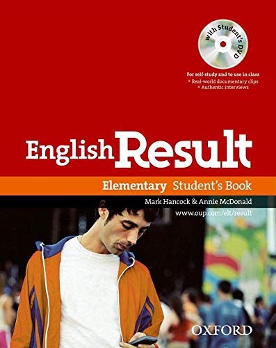 Imagen de archivo de English Result Elementary: Student's Book with DVD Pack: General English Four-skills Course for Adults (French Edition) a la venta por Ergodebooks