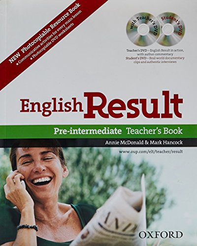 ENGLISH RESULT PRE-INTERMEDIATE: TEACHER'S RESOURCE PACK WITH DVD AND PHOTOCOPIABLE MATERIALS BOOK (9780194306607) by HANCOCK MARK