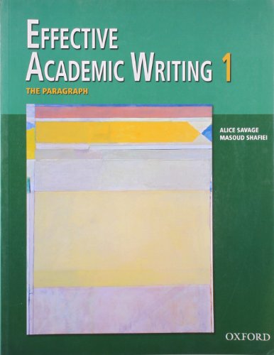 9780194309226: Effective Academic Writing 1. The Paragraph: v. 1