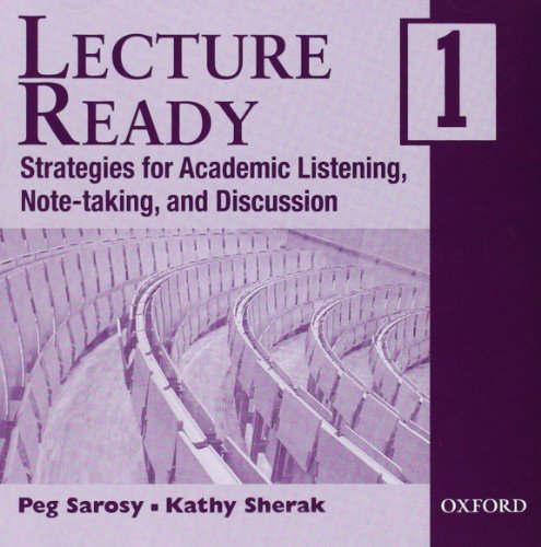 Stock image for Lecture Ready 1 Audio CDs: StrategiesSarosy, Peg; Sherak, Kathy for sale by Iridium_Books