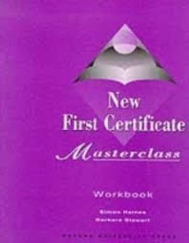 Imagen de archivo de First Certificate Masterclass Workbook With Answer Key New Edition a la venta por dsmbooks