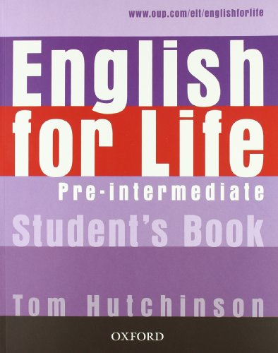 9780194331128: English for life. Pre-intermediate. Ital comp-Student's book-Workbook. Without key. Per le Scuole superiori. Con Multi-ROM. Con espansione online