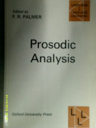 Imagen de archivo de Prosodic Analysis (Language & Language Learning) a la venta por Mythos Center Books