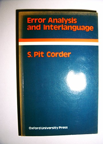 Imagen de archivo de Error Analysis and Interlanguage a la venta por ThriftBooks-Atlanta