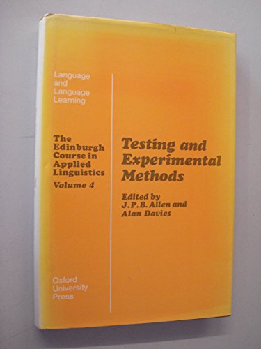 Beispielbild fr Testing and Experimental Methods (Volume 4) zum Verkauf von Anybook.com