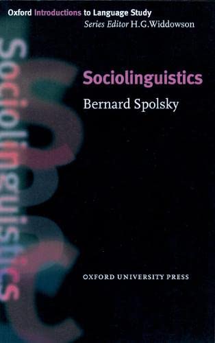 Stock image for Sociolinguistics (Oxford Introductions to Language Study) for sale by medimops
