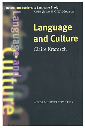 Imagen de archivo de Language and Culture a la venta por ThriftBooks-Dallas