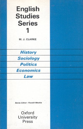 Imagen de archivo de History, Sociology, Politics, Economics and Law (English Studies) a la venta por medimops