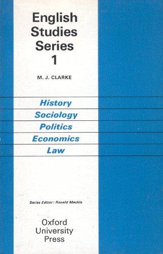 Stock image for History, Sociology, Politics, Economics and Law (English Studies) for sale by medimops
