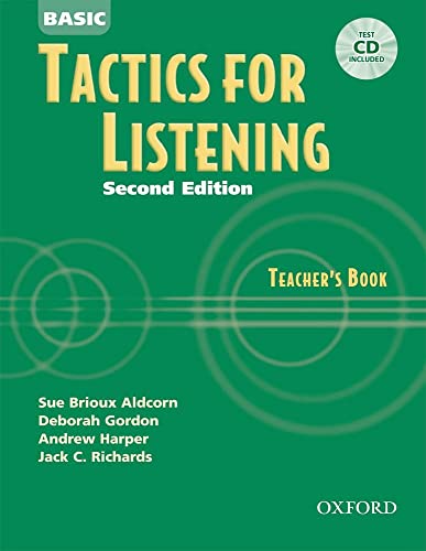 Imagen de archivo de Basic Tactics for Listening: Teacher's Book with Audio CD a la venta por Textbook Pro