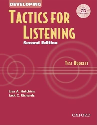 Imagen de archivo de Developing Tactics for Listening TestHutchins, Lisa A.; Richards, Jac a la venta por Iridium_Books
