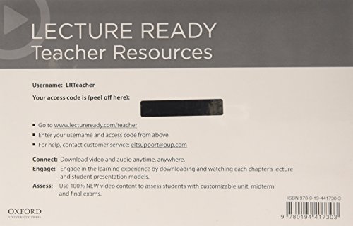 Stock image for Lecture Ready Second Edition: Teacher Access Card Pack (all levels) (Cards) for sale by Iridium_Books