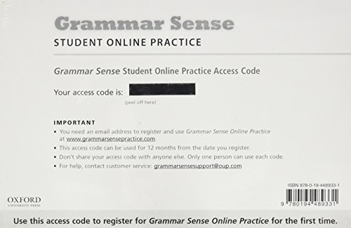 Stock image for Grammar Sense: (All levels): Online POxford University Press for sale by Iridium_Books