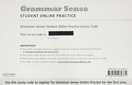 9780194489331: Grammar Sense: (All levels): Online Practice Access Code Card