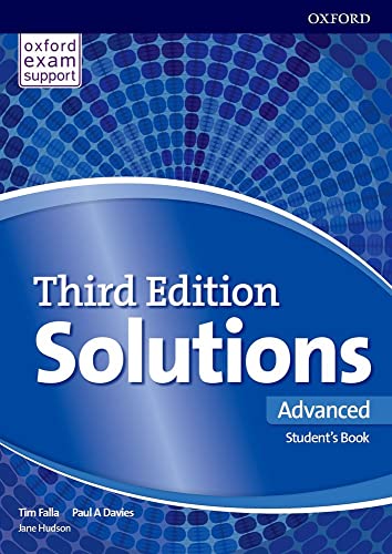 Imagen de archivo de Solutions Advanced (3rd.edition) - Student's Book + Online P a la venta por Juanpebooks