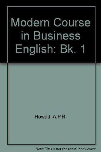 9780194530002: Modern Course in Business English: Bk. 1