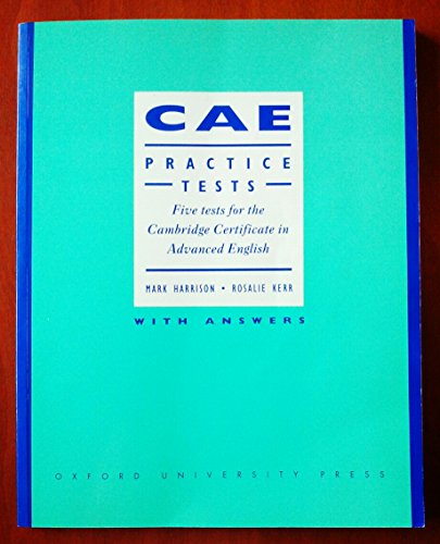 9780194533416: Certificate in Advanced English Practice Tests Student's Book With Key