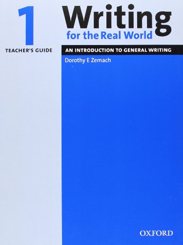 Imagen de archivo de Writing for the Real World 1 : An Introduction to General WritingTeacher's Guide a la venta por Better World Books
