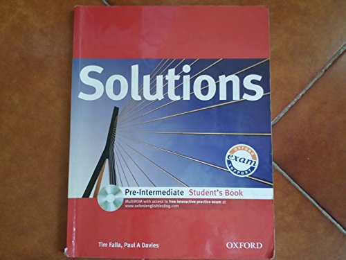 Stock image for SOLUTIONS PRE-INTERMEDIATE: STUDENT'S BOOK PACK for sale by MusicMagpie