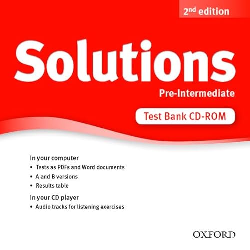 9780194553407: Solutions Pre-Intermediate: Test CD-ROM 2nd Edition (Solutions Second Edition) - 9780194553407