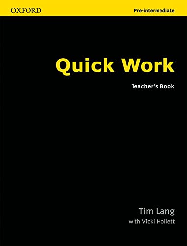 Imagen de archivo de Quick Work Pre-Intermediate: Teacher's Book a la venta por WorldofBooks