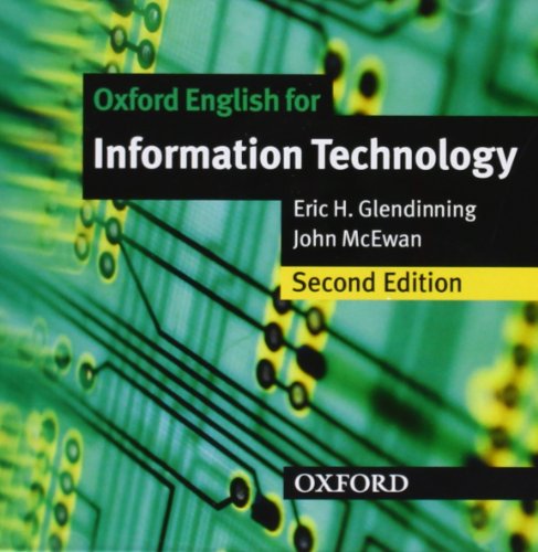 Imagen de archivo de Oxford English for Information Technology: Class Audio CD (CD-ROM) a la venta por Iridium_Books