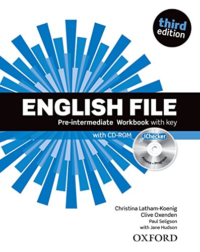 Imagen de archivo de English File Third Edition: English File 3rd Edition Pre-intermediate. Workbook with Key And Ichecker a la venta por Hamelyn