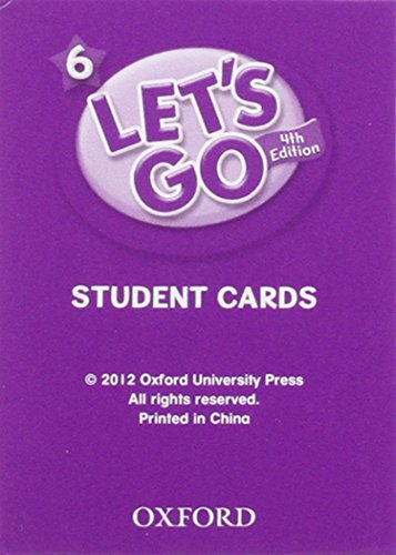 Imagen de archivo de Let's Go 6 Student Cards: Language Level: Beginning to High Intermediate. Interest Level: Grades K-6. Approx. Reading Level: K-4 a la venta por Brook Bookstore