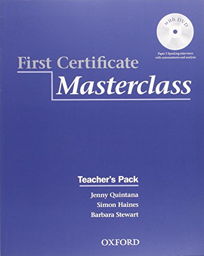 Imagen de archivo de First Certificate Masterclass: Teacher's Resource Pack a la venta por Hamelyn