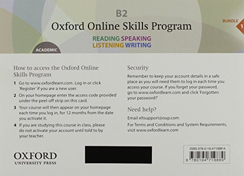 Imagen de archivo de Oxford Online Skills Program B2 Academic Bundle 1 Pack a la venta por Revaluation Books