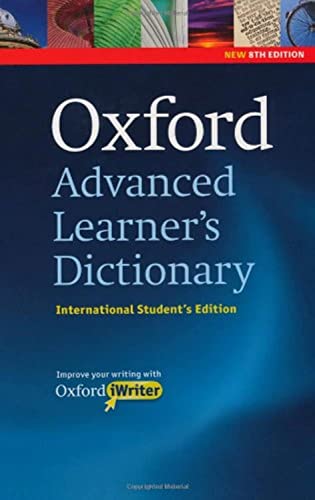 

Oxford Advanced Learner's Dictionary, 8th Edition International Student's Edition with CD-ROM and Oxford iWriter (only available in certain markets)