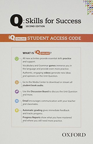 9780194818032: Student iQ Online Access Card (Q Skills for Success)
