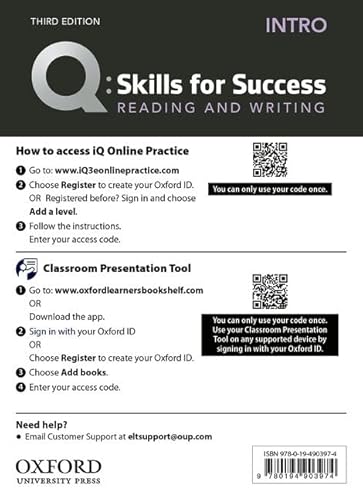 Beispielbild fr Q: Skills for Success: Intro Level: Reading and Writing Teacher's Access Card zum Verkauf von PBShop.store US