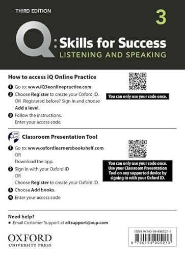 Imagen de archivo de Q: Skills for Success: Level 3: Listening and Speaking Teacher's Access Card a la venta por Revaluation Books