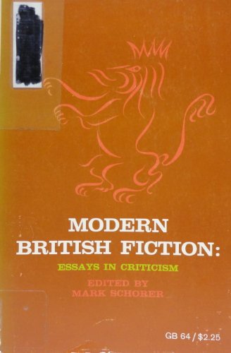 Stock image for Modern British Fiction (Galaxy Books) for sale by Wonder Book